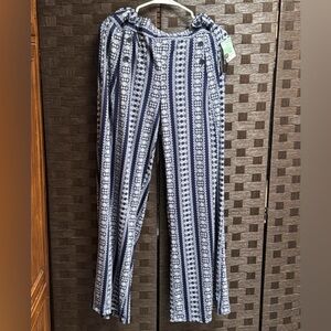 Robert Louis Dark Blue and White Trousers